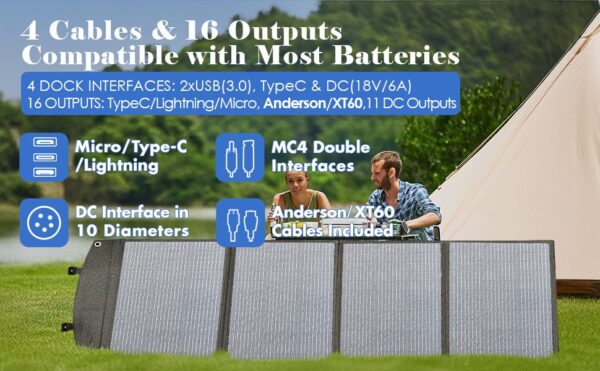 100w Foldable solar panel - Image 4