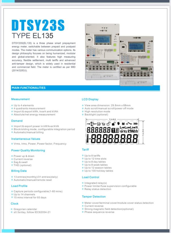 Three phase meter with box and MCB - Image 3