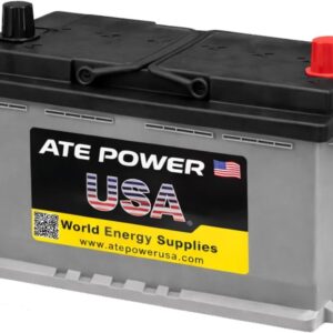 ATE AUTOMOBILE AGM 80AH 12V Car Battery High Performance Automotive Battery with Calcium Lead Grid, Silver Calcium Alloy Plates, Leak-Resistant Design, with 3-Year Warranty, 315 x 175 x 190