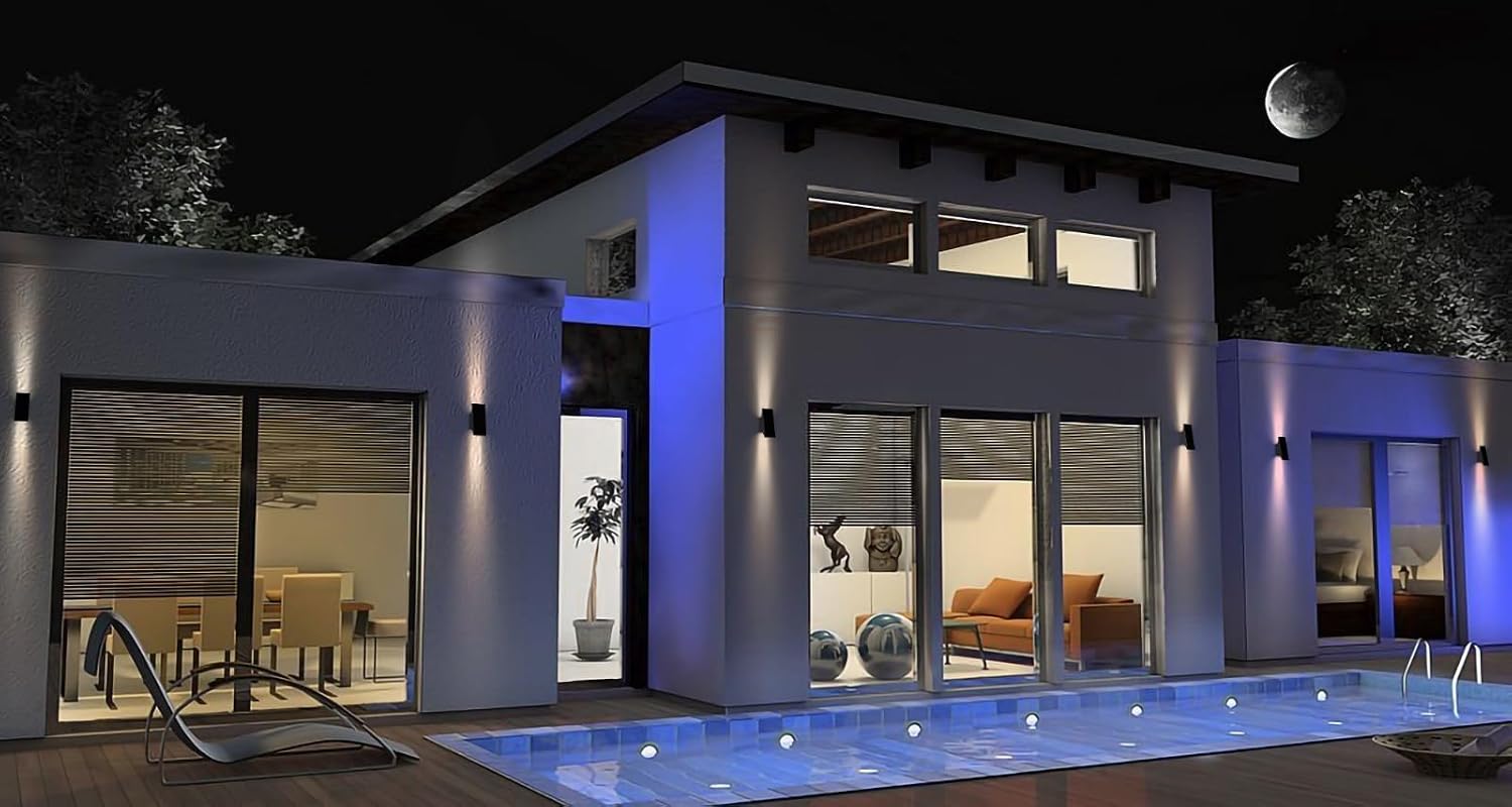 ATE Power 700w Up & Down Solar Wall Lights, Auto Dusk to Dawn Deck Light - Image 5