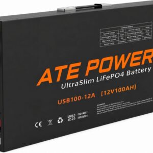 ATE POWER Ultra Slim Battery Power Pack, SLIMU 100AH-12V