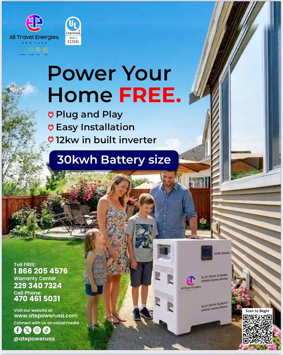 ATE Power ST-12KW-30KWH Lithium Battery All in One Powerwall - Image 2